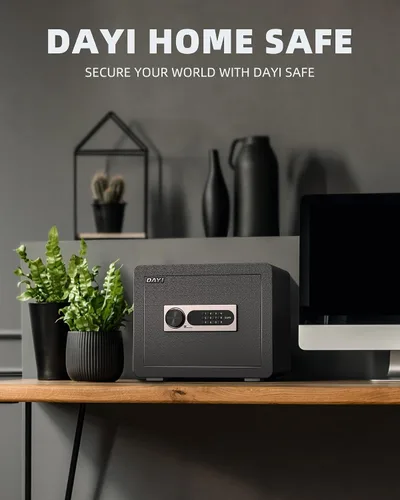 Miniatura 9 de DAYI - D-25 - Caja fuerte con bolsa ignífuga e impermeable para hogar o gabinete para dinero en efectivo y objetos de valor, con teclado electrónico