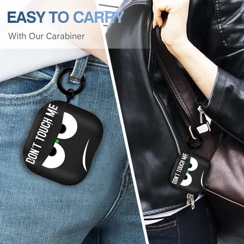 Miniatura 4 de for Airpods 3 Case 2021, Don't Touch Me for Airpods Cover with Keychain/Lanyard Soft Cute Shockproof Cover for Women Men Compatible with for Airpods