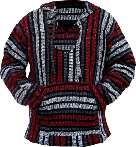 Miniatura 2 de Del Mex Mexican Baja - Poncho tipo sudadera con capucha, diseño de surf, estilo hippie