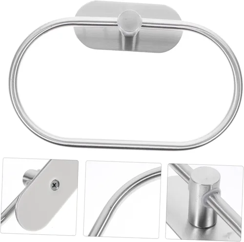 Miniatura 3 de DOITOOL Toallero de mano de baño Anillo de toalla de acero inoxidable Accesorio de baño para el hogar
