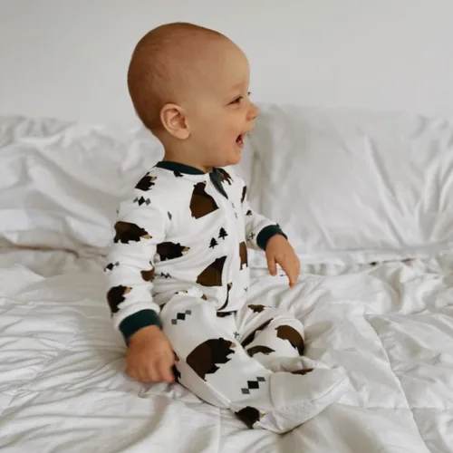 Miniatura 38 de ZippyJamz - Pijama orgánica para bebé con pies y cremallera para cambiar pañales fácil y rápido