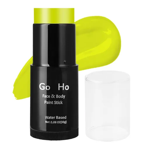 Miniatura 16 de Go Ho Amazon - Barra de pintura facial verde a base de agua, lavable, no tóxica, cobertura completa, pintura corporal en crema para disfraces