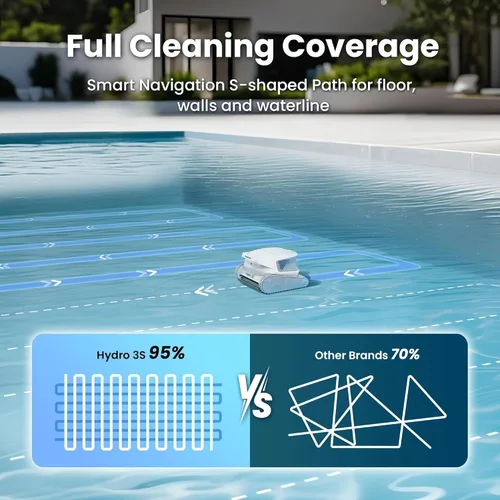 Miniatura 2 de Chasing Hydro 3S Limpiador Robótico para Piscinas Enterradas - 300min de duración, bombas duales centrífugas, 4 modos de limpieza, ideal