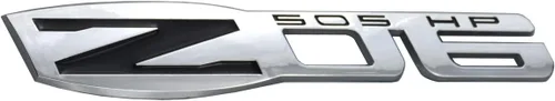 Miniatura 4 de 2 emblemas de guardabarros Z06 de repuesto para Chevrolet Corvette C5 (cromo/negro)