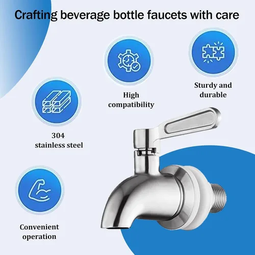Miniatura 4 de Grifo de reemplazo del dispensador de bebidas,Grifo de acero inoxidable para dispensador de agua,Caño de reemplazo del dispensador de bebidas