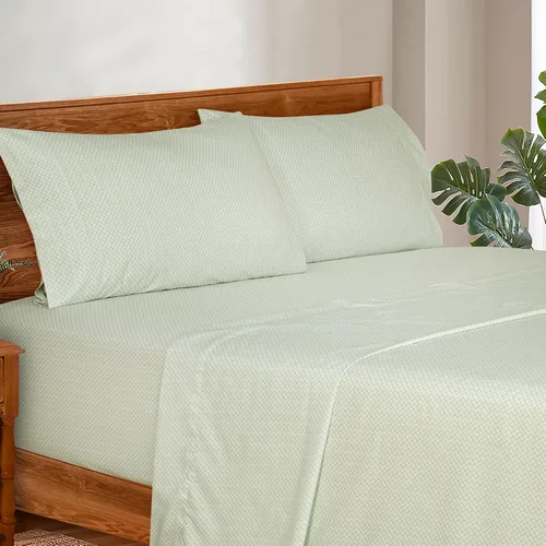 Miniatura 161 de ROYALE LINENS Juego de sábanas Cal King de 4 piezas, ropa de cama de microfibra suave cepillada de 1800 hilos, 1 sábana bajera, 1 sábana encimera, 2