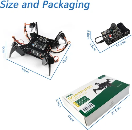 Miniatura 7 de Freenove Kit de robot cuadrúpedo con control remoto (compatible con Arduino IDE), torsión de arrastre para caminar, control remoto de aplicaciones