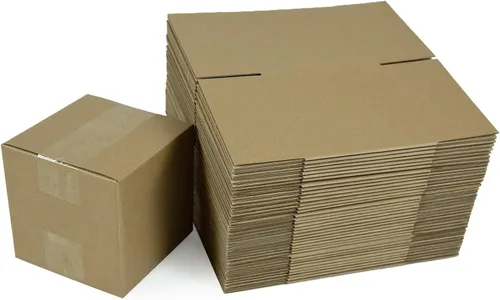 Miniatura 13 de Cajas de envío de 4 x 4 x 4 pulgadas, juego de 40, caja de cartón corrugado blanca para envío postal de documentación para pequeñas empresas Blanco