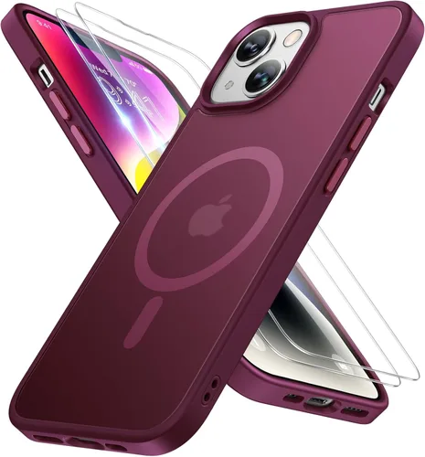 Miniatura 47 de Miracase Funda diseñada para iPhone SE 2022/SE 2020/7/8, funda multicolor de silicona a prueba de golpes (rojo)