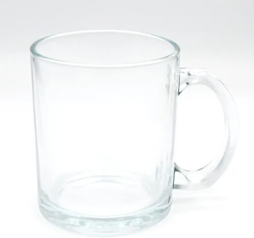 Miniatura 5 de MR.R Taza transparente de vidrio transparente de 11 onzas, tazas de café con asa para transferencia de revestimiento térmico térmico, juego de 6