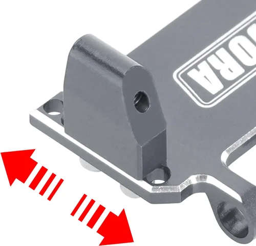Miniatura 3 de INJORA Servo ajustable de aluminio CNC para Axial SCX24 1/24 RC Crawler Upgrade(gris)