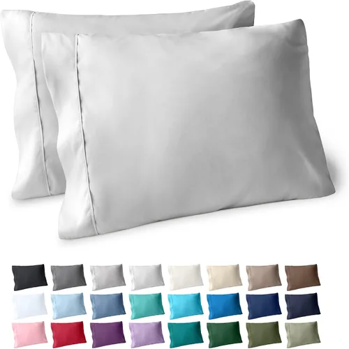 Miniatura 51 de Bare Home Juego de 2 fundas de almohada de microfibra de tamaño estándar, fundas de almohada refrescantes, doble cepillado, fácil cuidado, cierre