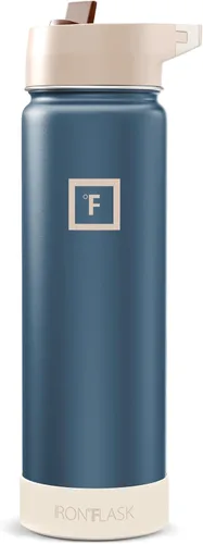 Miniatura 67 de IRON °FLASK Frasco de hidratación para acampar y senderismo con pajilla, botella de agua deportiva de acero inoxidable con aislamiento de boca