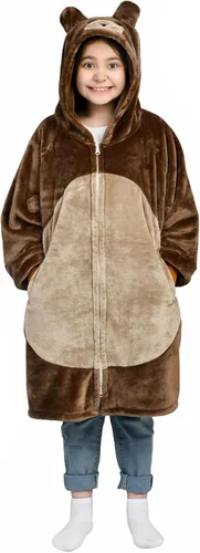 Miniatura 14 de Waitu Manta Ponible de Oso con Capucha, Divertidos Disfraces de Halloween, Regalos de Cumpleaños para Mujeres, Hombres, Niños y Niñas, Manta
