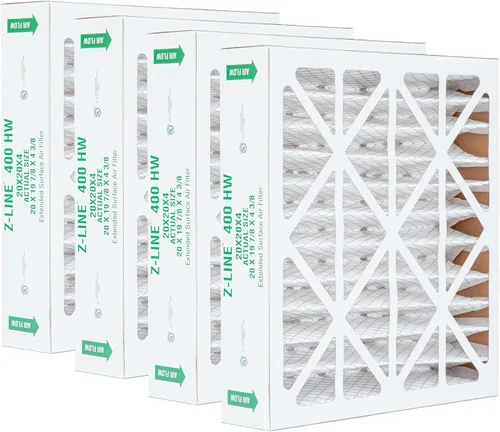 Miniatura 15 de Filtros de aire plegados Glasfloss ZL 8x8x1 MERV 10 (FPR 5-6). (Cantidad 4). Tamaño real: 8 x 8 x 7/8 pulgada
