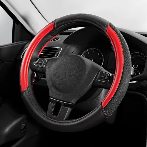 Miniatura 9 de Skechers Funda para Volante Air-Cooled, Funda para Volante de Automóvil de Cuero de Malla Air-Cooled, Ajuste Universal 14" 1/2-15", Protector