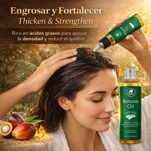 Miniatura 7 de Aceite de batana (paquete de 2) – Aceite crudo 100% puro y natural – 4 onzas líquidas por botella, apoya la fuerza del cabello, grosor y salud