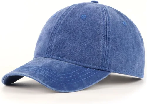 Miniatura 9 de Gorra de béisbol de mezclilla lavada de gran tamaño XXL, gorra deportiva de perfil bajo para cabezas grandes de 23.5 a 25.5 pulgadas, sombrero