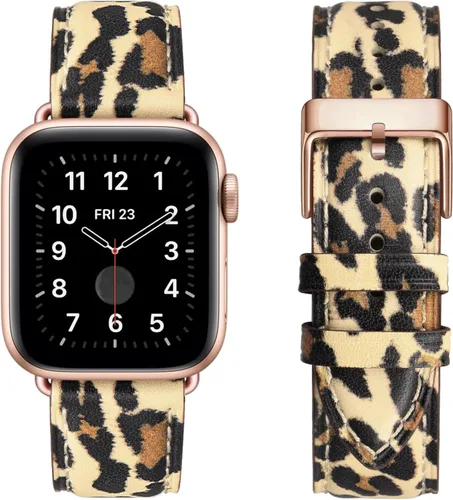 Miniatura 19 de Bandas cuadradas compatibles con Apple Watch de 38 mm, 40 mm, 41 mm, 42 mm, 44 mm, 45 mm, 49 mm, correa de muñeca de cuero genuino para iWatch SE