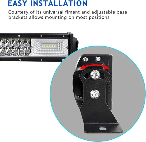 Miniatura 4 de SKYWORLD 22 pulgadas 270 W triple fila 7D LED barra de luz de trabajo Spot Flood Combo Beam DC 12V-24V 6000K impermeable vehículos todoterreno 4x4
