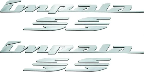 Miniatura 2 de 2 calcomanías de repuesto para Impala Ss para el panel trasero del panel trasero de Impala 3D, para Impala 1994 1995 1996 (cromado)