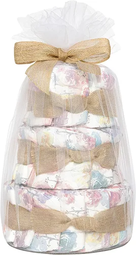 The Honest Company Pañales para pastel de pañales para el cuidado personal del bebé, toallitas a base de plantas, flor de rosa, tamaño regular, 1