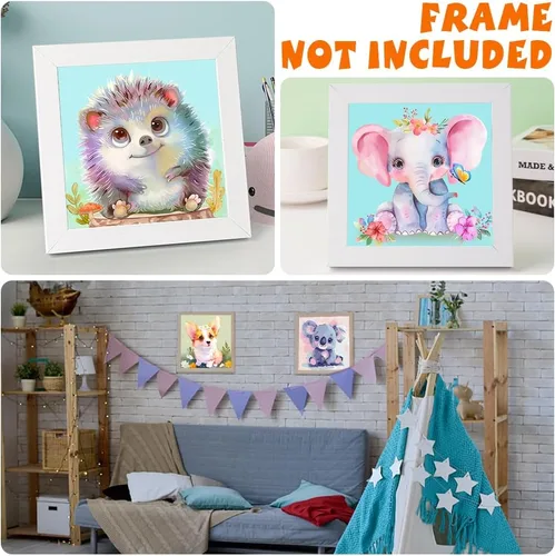 Miniatura 5 de QEUOYSS 4 pinturas por números para niños de 8 a 12 años, juego de pintura DIY para niñas, niños, adultos, manualidades principiantes para niñas