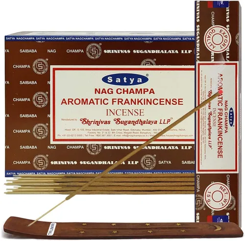 Miniatura 21 de TRUMIRI Paquete de soportes para incienso con varillas de incienso Satya Sai Baba Nagchampa de 3.53 oz (100 g) - Paquete de 1