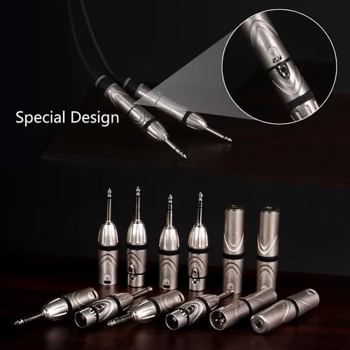 Miniatura 6 de 1/4"/6.35MM Mono/TS macho a XLR hembra adaptador de audio Accesorios de guitarra (D1050)