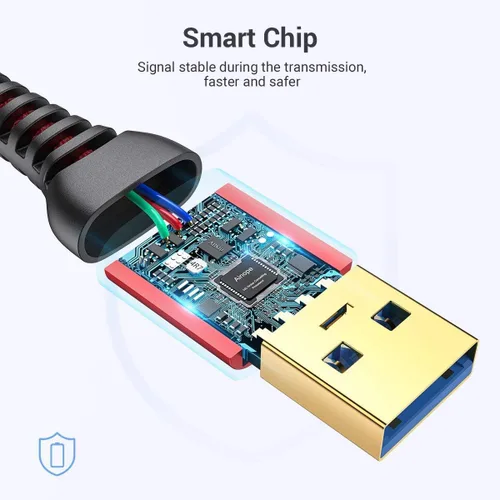 Miniatura 5 de AINOPE Cable de extensión USB, extensor USB, cable de extensión USB 3.0, cable macho a hembra, cable de alta transferencia de datos, compatible