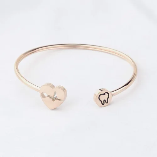 Miniatura 2 de WUSUANED Collar de dentista con latido de corazón, pulsera para higienista dental, regalo de joyería para asistente dental higienista dental