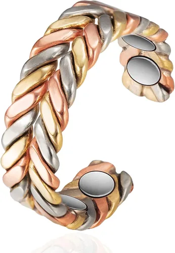Miniatura 9 de Pulsera de cobre para mujer, traje de cobre puro, ajustable, tres colores, trenza, magnética, regalo de joyería Fashsion (0932 2040)