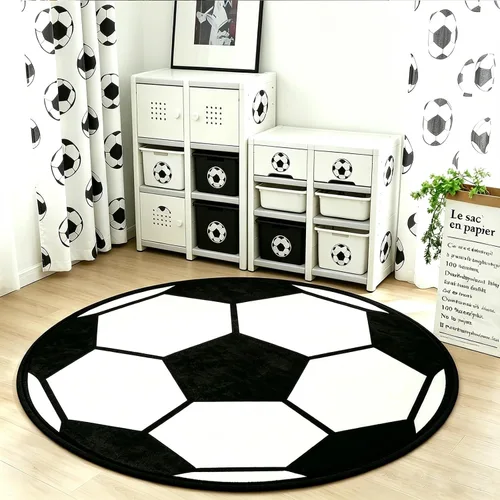Miniatura 9 de keepcute Alfombra redonda de música, notas de piano, tapete antideslizante para el suelo, alfombra redonda para dormitorio, sala de estar, estudio