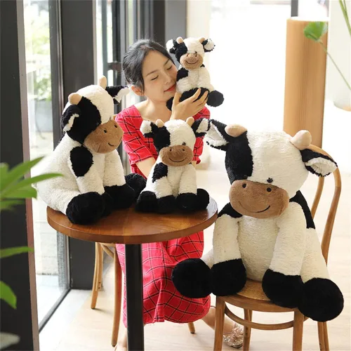 Miniatura 7 de Juguete de peluche de año de vaca, lindo ganado, animales de peluche, muñeca suave, juguetes para niños, regalo de cumpleaños para niños, Pascua