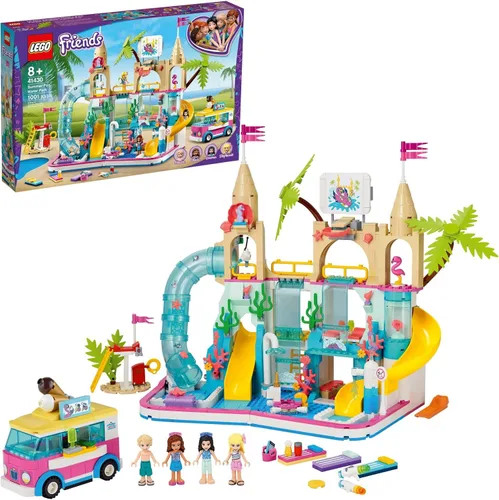 Miniatura 3 de LEGO Friends Summer Fun Water Park 41430 - Juego con figuras de mini muñecas construibles de Friends Stephanie, Emma, Olivia y Mason, juego perfecto