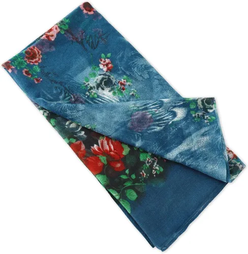 Miniatura 8 de Ligeras mascadas de moda GERINLY con estampados de flores, mascada de algodón para mujer.