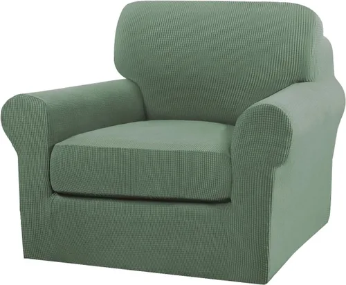 Miniatura 76 de Turquoize 2 fundas para sillas de sala de estar, funda de sofá con fundas de cojín individuales, funda de muebles para sillas (silla, beige biscotti)