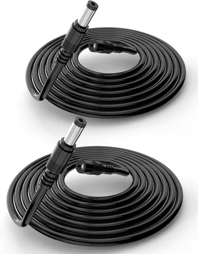 Tonton Survelliance DVR - Paquete de 2 cables de extensión de alimentación CC de 3.3 pies x 0.083 in 5521 macho a hembra de 12 V CC compatible con