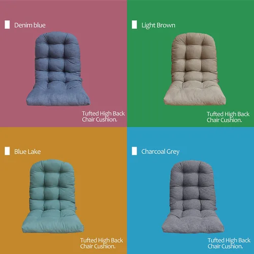 Miniatura 4 de Cojines para silla Adirondack para patio al aire libre, esquinas redondas, color azul lago