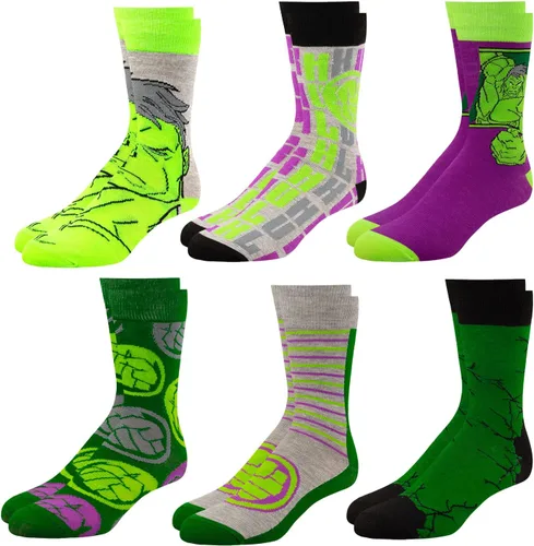 Marvel Calcetines Legends para niños y hombres, paquete de 6 calcetines para hombres y niños, calcetines atléticos para hombres, calcetines
