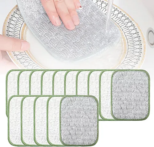 Miniatura 7 de Paño de alambre de doble cara sin arañazos, trapos multiusos para lavar platos de alambre húmedo y seco, no rayan, almohadillas de metal