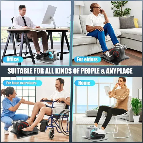 Miniatura 6 de ANCHEER Máquina elíptica para debajo del escritorio, ejercitador de pedal silencioso para personas mayores, oficina y hogar, equipo de entrenamiento
