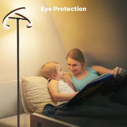 Miniatura 7 de SIBRILLE Lámpara de pie RGBCW, lámpara de pie que cambia de color, lámpara de pie LED regulable sin escalones de diseño moderno con control remoto