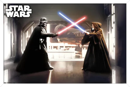 Miniatura 11 de Star Wars: Saga - First Duel Wall Poster, 22.4L x 14.7W, Barnwood Framed Version