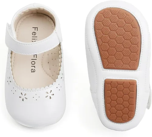Miniatura 47 de Felix & Flora Zapatos de bebé de suela suave - Zapatos de bebé para caminar, mocasines, suela de goma, zapatos de cuna