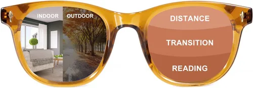 Miniatura 9 de Lentes de lectura fotocromáticos progresivos multienfoque con bloqueo de luz azul para computadora para mujer
