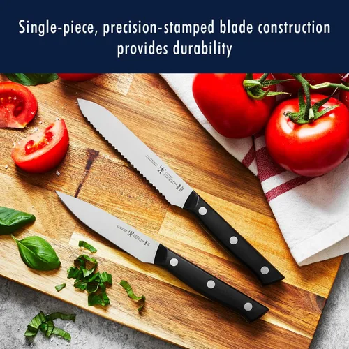Miniatura 4 de HENCKELS Dynamic Razor-Sharp - Juego de cuchillos de 12 piezas, cuchillo de chef, cuchillo de pan, cuchillo de carne, diseño alemán informado por