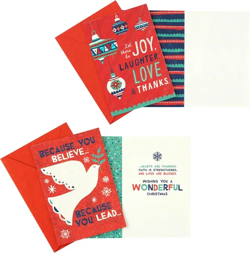 Miniatura 5 de Hallmark Surtido de tarjetas de agradecimiento de Navidad (10 tarjetas y 10 sobres)