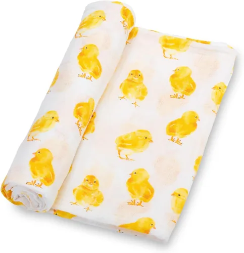 Miniatura 2 de LollyBanks Manta para envolver al bebé, manta de muselina 100% algodón para niños y niñas, grande de 47 x 47 pulgadas, mantas suaves y transpirables