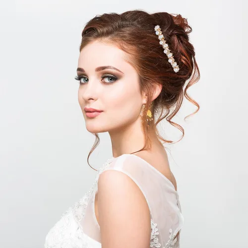 Miniatura 6 de 2 peines para el cabello para mujer, accesorios para el cabello, peines decorativos para mujer, peine de cabello con perlas doradas con diamantes